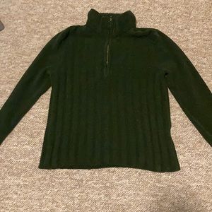 Medium green quarter zip sweater